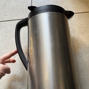 Stainless Steel Thermos with Black Handle